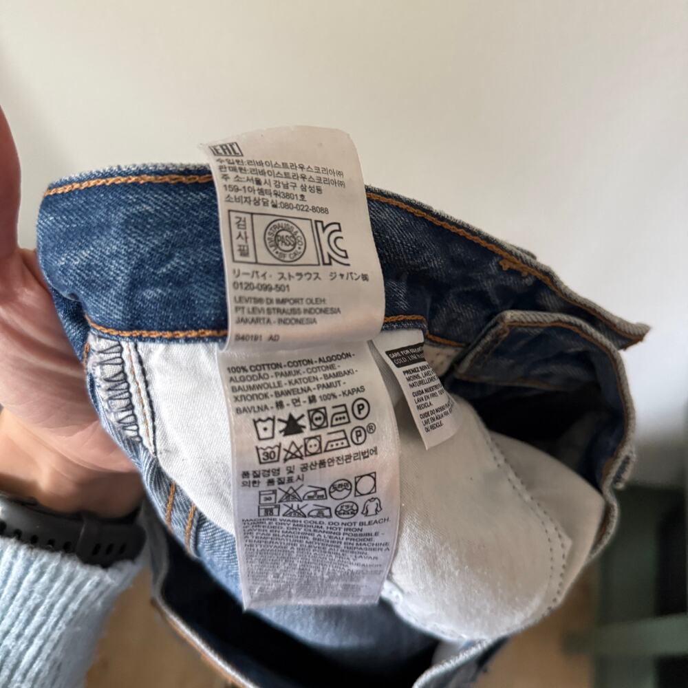 Levi’s Orange Tab 517 High Rise Bootcut Cropped Jeans Sz 25 - Picture 6 of 6